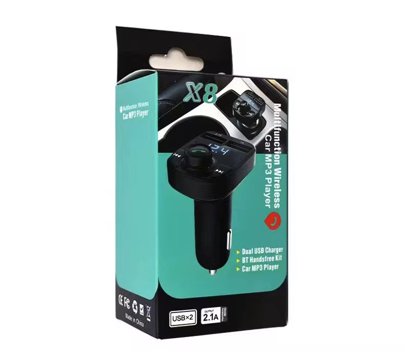 X8 Car Mp3 Car Bluetooth Player Mobile Phone Charger USB Cigarette Lighter X8 Car Bluetooth Transmitter