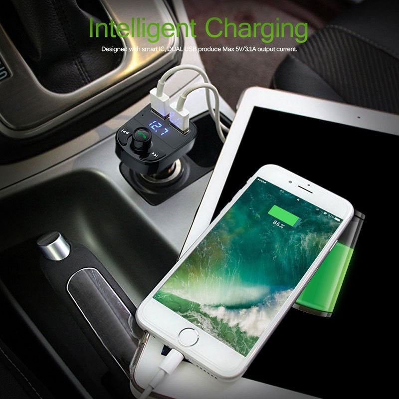 X8 Car Mp3 Car Bluetooth Player Mobile Phone Charger USB Cigarette Lighter X8 Car Bluetooth Transmitter
