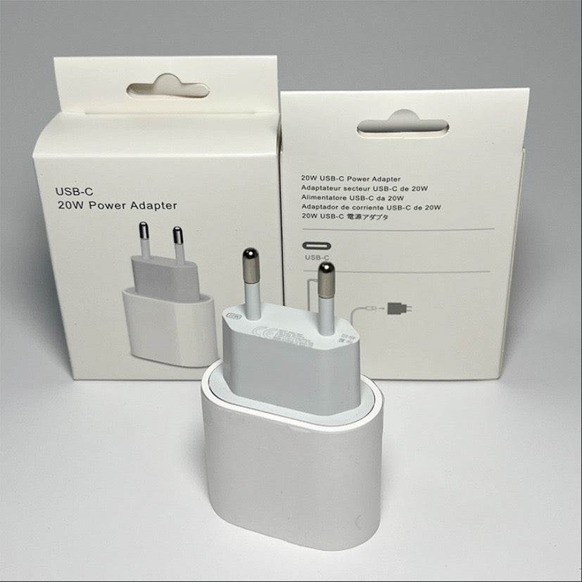 PD20W fast charging head is suitable for 12/13 charger PD fast charging head European gauge suit wholesale 12W