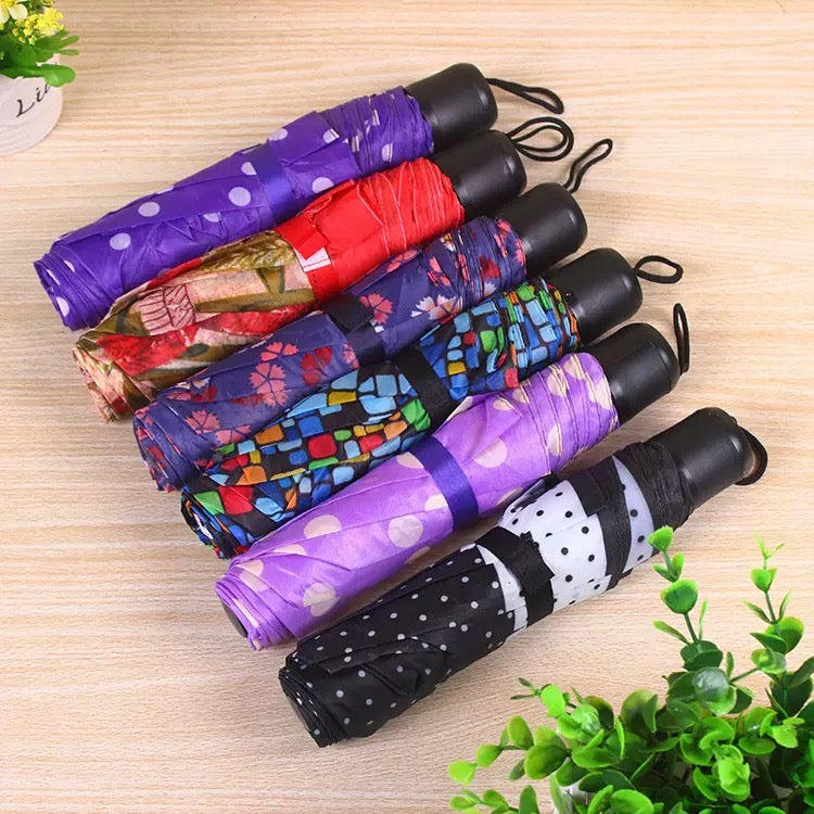 Super Mini Three Fold Umbrella Foreign Trade Umbrella Advertising Promotion Gift Umbrella Stall Subway Hot Sale Cheap Sunny Umbrella