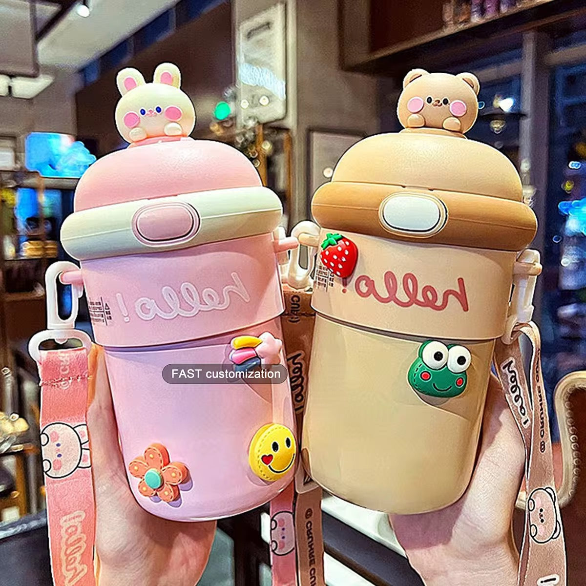 Customization: Logo/graphic design, Packaging, Sur...
Factory Wholesale 500ML Cute Glass Water Bottle for Kids with Belt and Cartoon Not Easy Broken Easy Carryv
