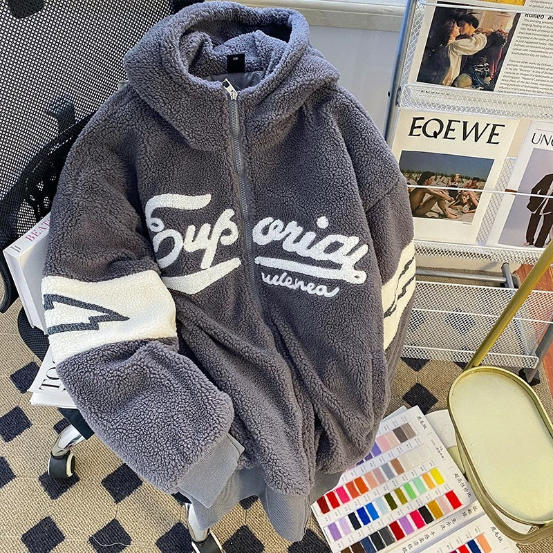 Lamb Suede Man Fall and Winter Handling Heating Cotton Current Students Loose Hat Cotton Cotton Cotton Men