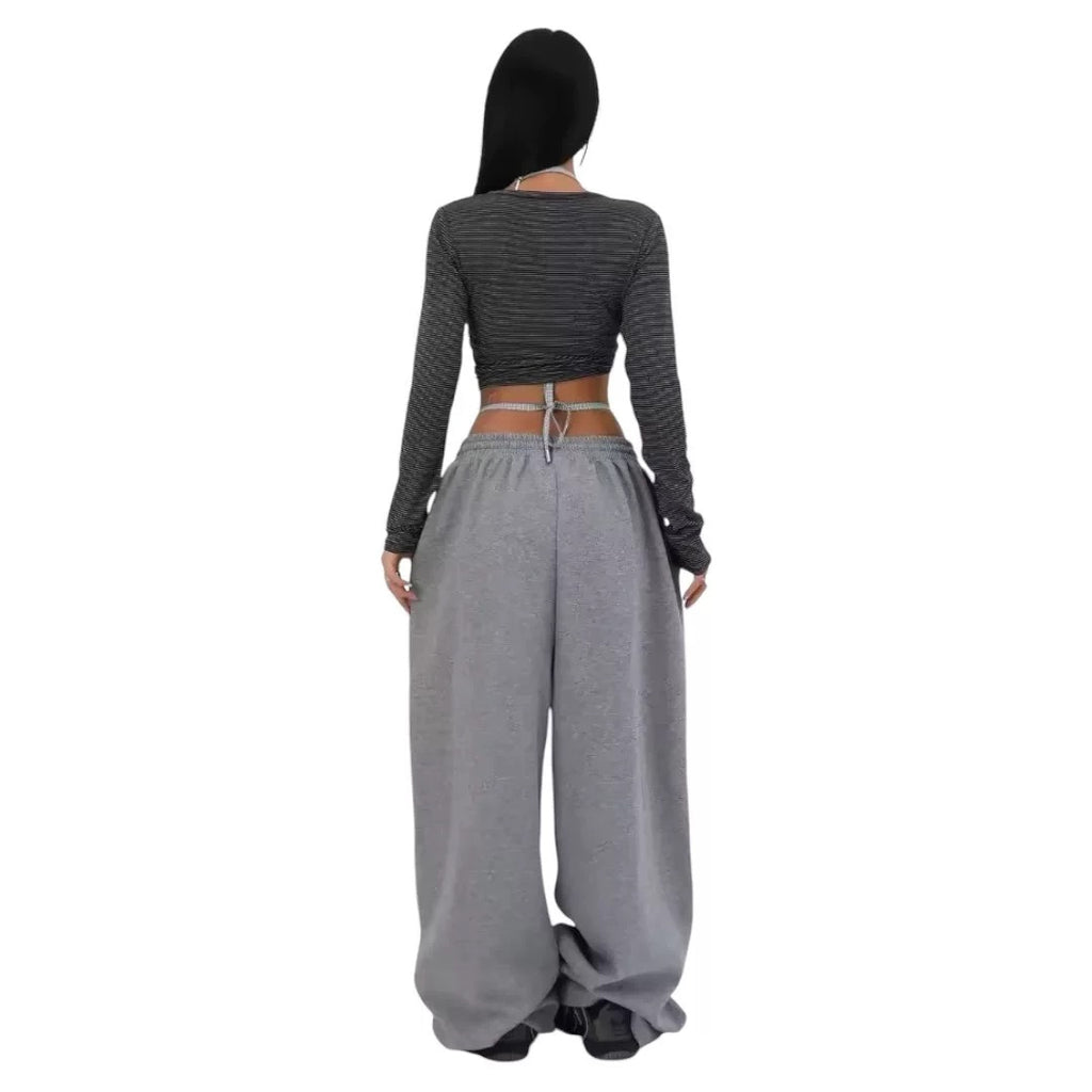 American Street Dance Pants Women's 2025 Spring and Autumn New Loose Straight All-match Casual Wide-leg Long Pants Ins Trendy