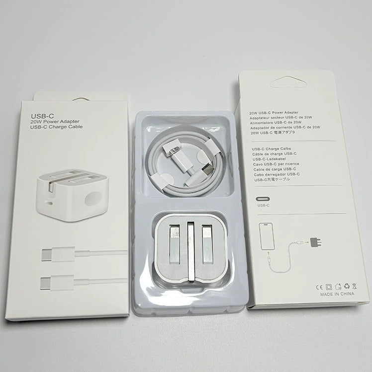 PD20W fast charging head is suitable for 12/13 charger PD fast charging head European gauge suit wholesale 12W