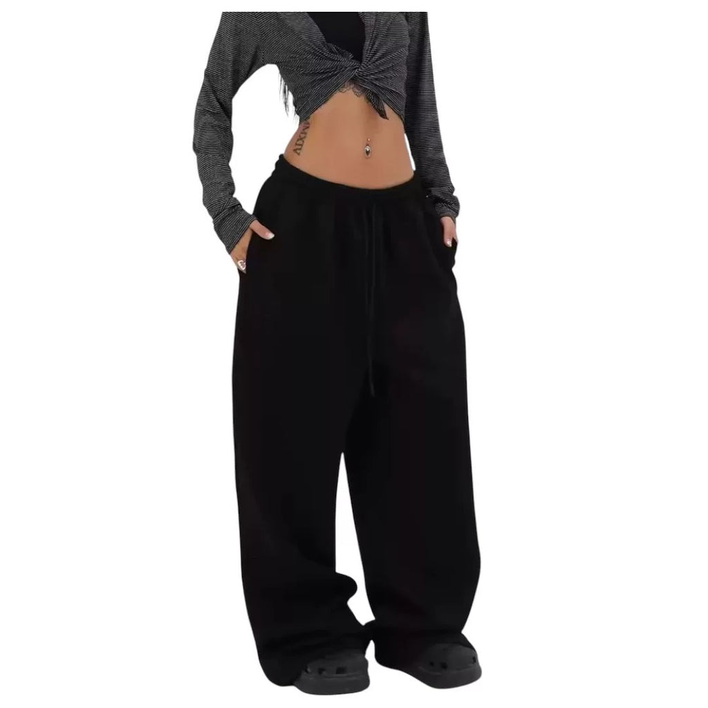 American Street Dance Pants Women's 2025 Spring and Autumn New Loose Straight All-match Casual Wide-leg Long Pants Ins Trendy